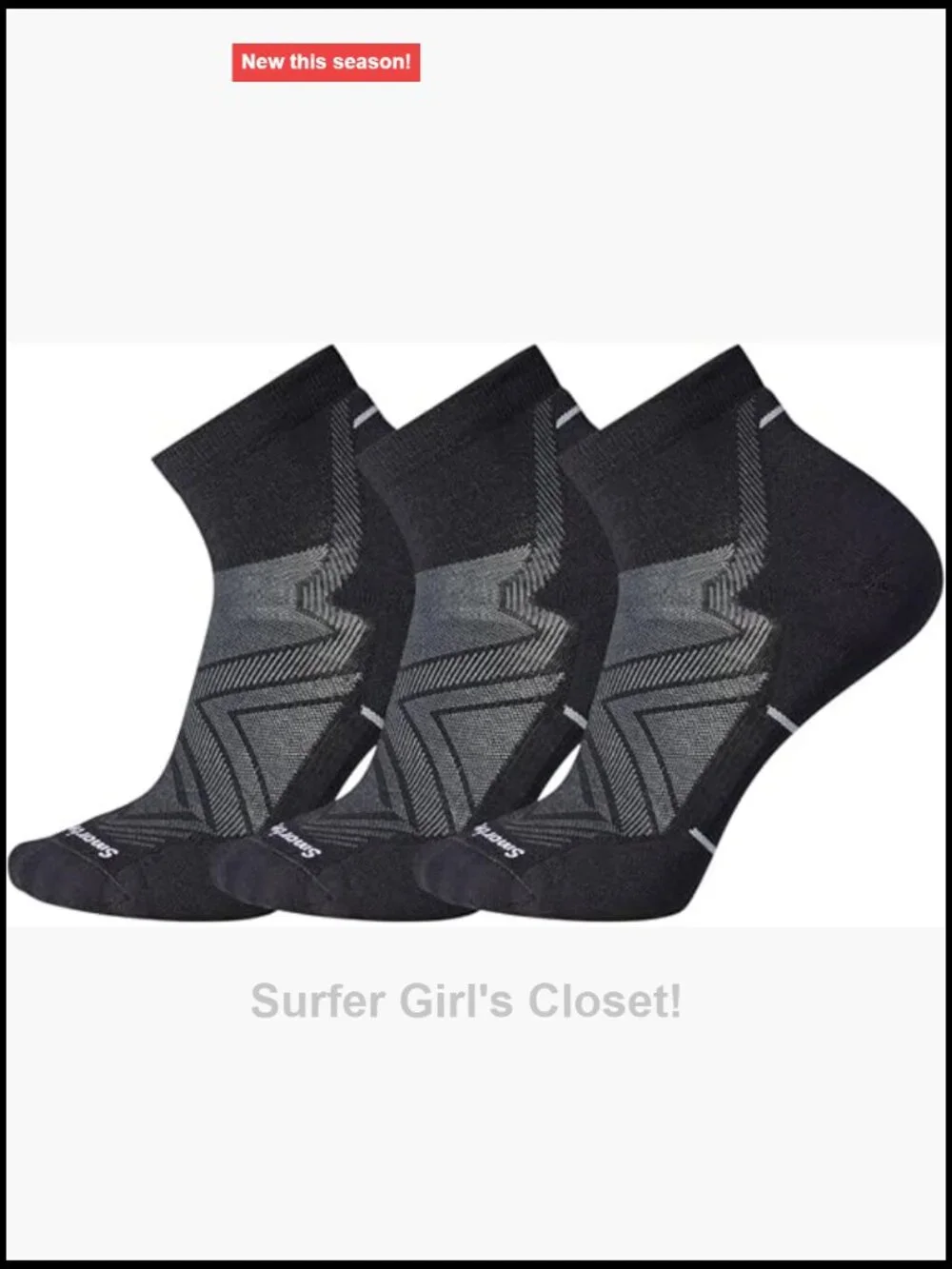 Men's Run Targeted Cushion Ankle Socks 3-Pack Merino Wool